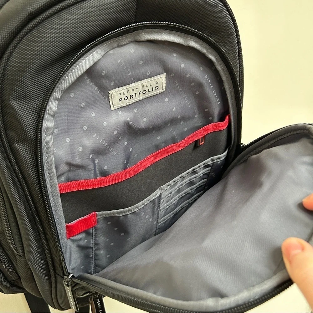 Perry Ellis Unisex M146 Black Business Laptop Backpack